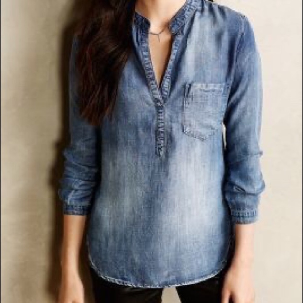 Anthropologie Bella Dahl tencel pullover Top small